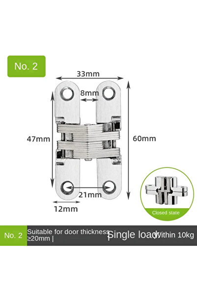 Choice رقم 2 مفصلات بوابة مخفية من الفولاذ المقاوم للصدأ مفصلات غير مرئية برم...