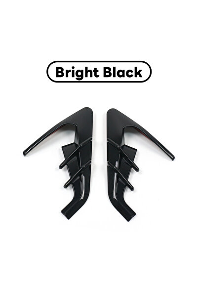 Choice غطاءان جانبيان أسودان لامعان للكاميرا لسيارات تسلا الجديدة موديل Y جون...