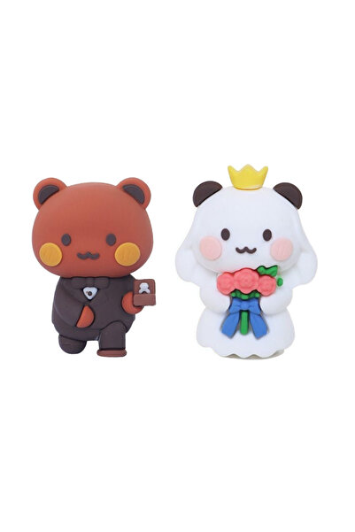 Choice دميتان رائعتان على شكل دب باندا، بوبو ودودو، مناسبتان لحفلات الزفاف، ل...