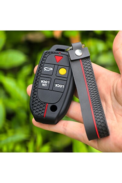 Choice Red Silicone Car Rremote Key Cover Keychain For VOLVO XC90 S60 S80 XC7...