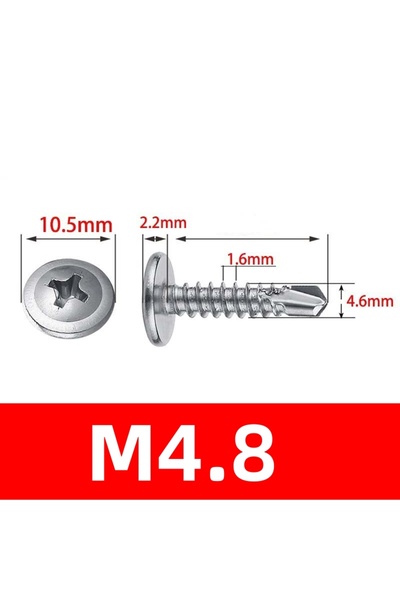 Choice مجموعة براغي معدنية برأس دعامي، 50 مم، M4.8 - 50 قطعة، M4.2 #8، M4.8 #...
