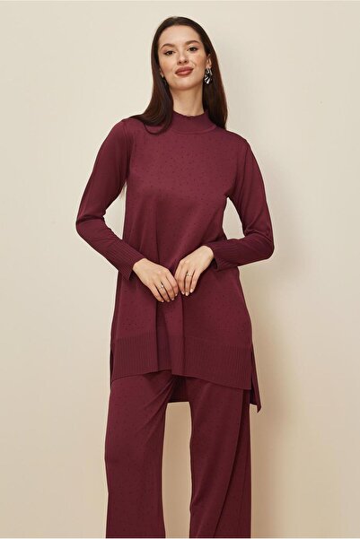 Alvina Stone Printed Tricot Suit with Pants 45863