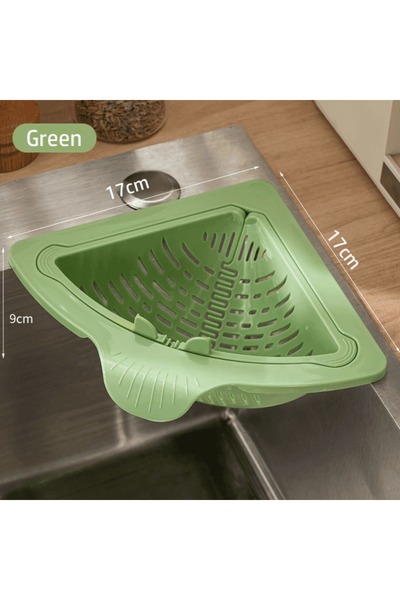 Choice Green New Magnetic Sink Drain Basket Triangle Multifunctional Food Was...