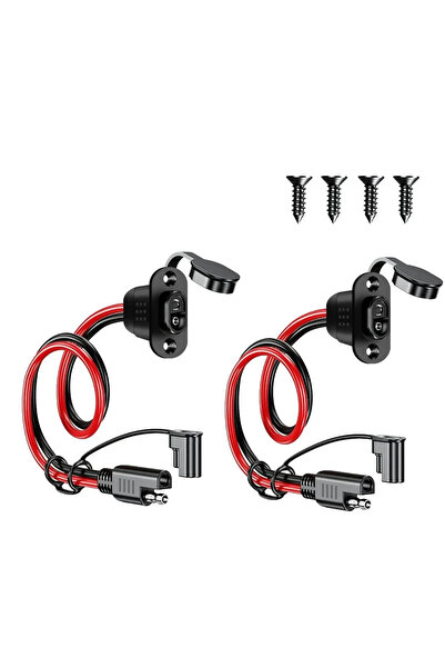 Choice 2pcs SAE Quick Connector Harness, 18AWG SAE Adapter Male Plug to Femal...