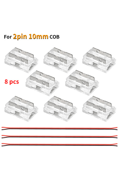 Choice1 Connectors and Wires For 2pin 10mm Strip 8pcs LED Connector Solderles...