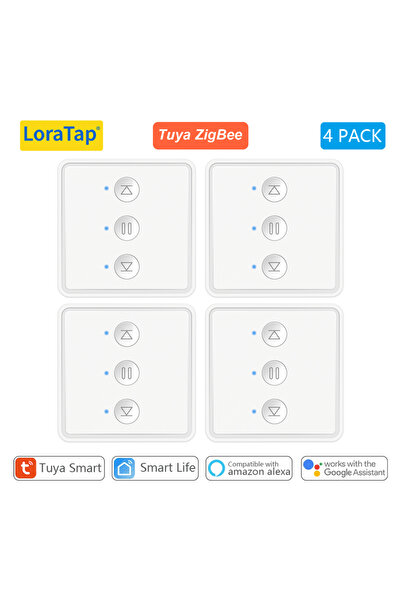 Choice3 4 PACK LoraTap Tuya Smart Life ZigBee Curtain Pushbutton Switch 80*80...