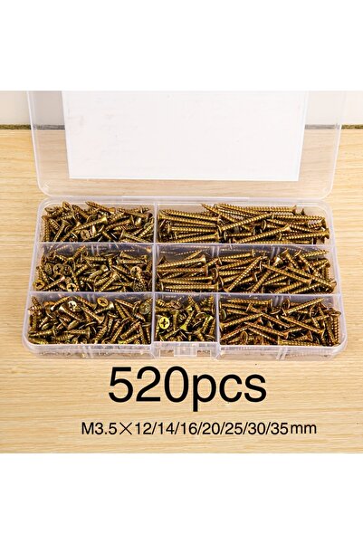 Choice 520 Pcs 520pcs M3.5/12/14/16/20/25/30/35mm Countersunk Self-Tapping Sc...