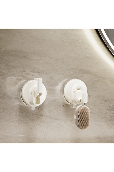 Choice White-1pcs Reusable Suction Cup Hook Waterproof Wall Mount Hooks Punch...