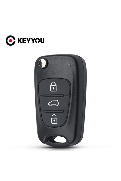 Choice غطاء مفتاح سيارة KEYYOU مع جهاز تحكم عن بعد بثلاثة أزرار، متوافق مع سي...