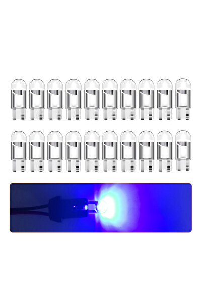 Choice6 20 قطعة إضاءة LED زرقاء بزاوية 360 درجة، طراز T10 W5W 168 192 194، قو...