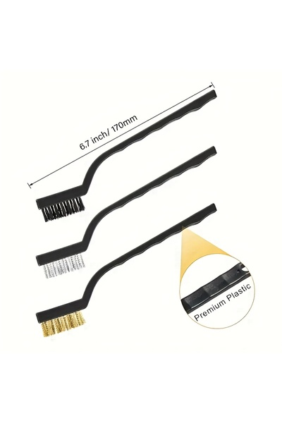 Choice1 مجموعة فرشاة سلكية (سلك + نحاس + نايلون) بمقبض منحني، 3 قطع أو 15 قطع...