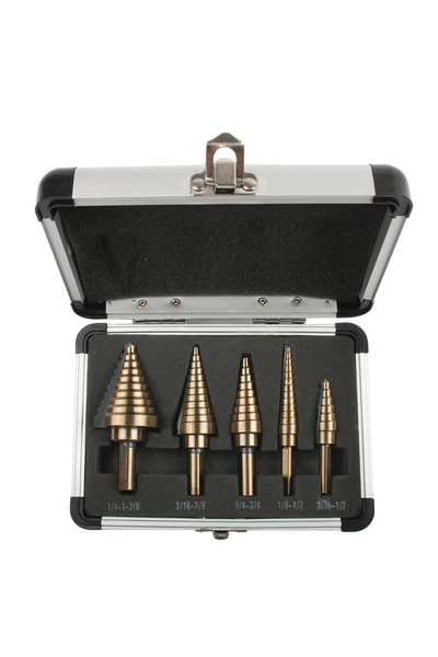 Choice مجموعة مثقاب متدرج من 5 قطع، طراز A، مصنوع من أزرق بلون الكوبالت عالي ...