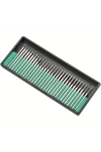 Choice مجموعة من 30 قطعة من رؤوس مثقاب ماسية للأدوات الدوارة - ساق 1/8 بوصة، ...