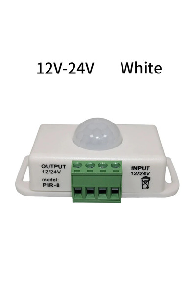 GGBEE white shell DC 12V 24V PIR Motion Sensor Human Movement Sensor Infrared...