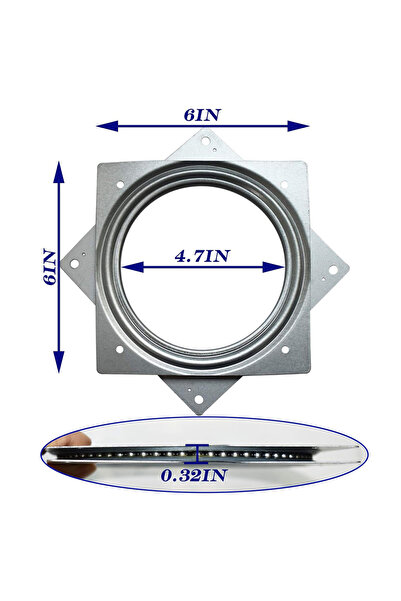 Choice 1PC 6Inch Rotating Bearing Plate Lazy Susan Hardware Square Turntable ...
