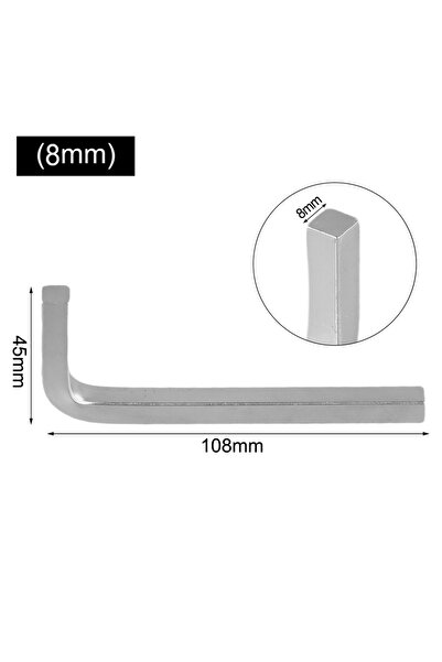 Choice مفتاح ربط مربع الرأس على شكل حرف L مقاس 8 مم، قطعة واحدة، مفتاح مربع، ...