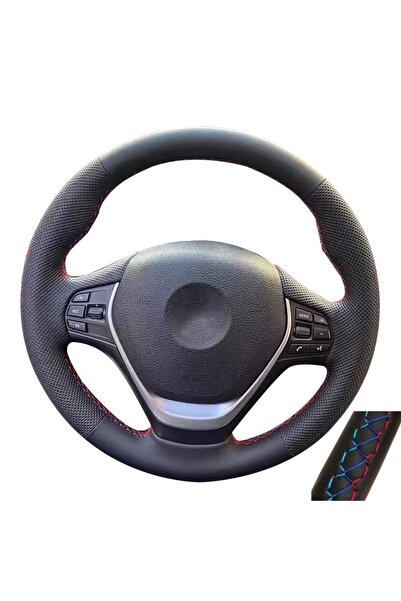 Choice 3 Thread Customized Car Steering Wheel Cover Non-slip Leather Braid Ca...