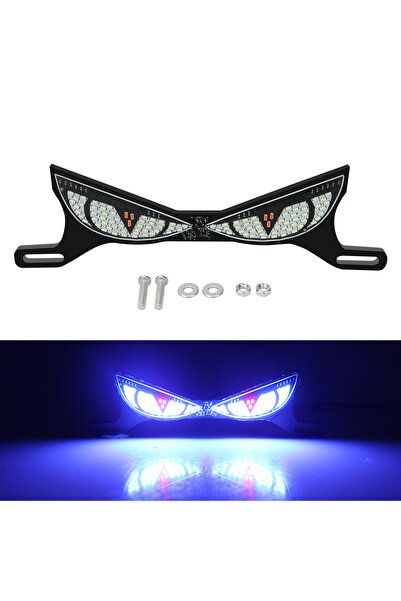 Choice مجموعة واحدة من مصابيح LED زرقاء وحمراء لتزيين لوحة ترخيص الدراجة النا...