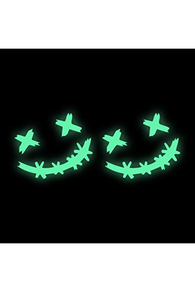 choice2 2PCS SET luminous color 2PCS/SET Reflective Smiley - Style Motorcycle...