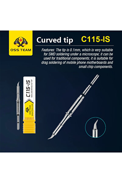 Choice رأس مكواة لحام C115-IS OSS C115 عالي الجودة، قلب تسخين سريع لمحطة لحام...