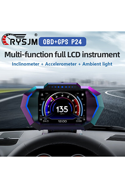 Choice RYSJM P24 OBD + GPS HUD Car Head Up Display Speedometer Water Temp Fue...