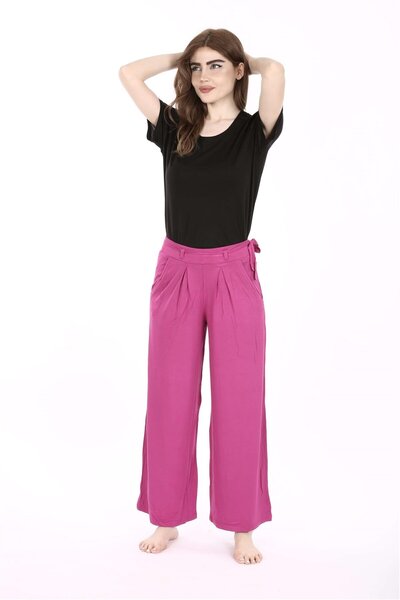 OBJE Women's Fuchsia Viscose Single Bottom