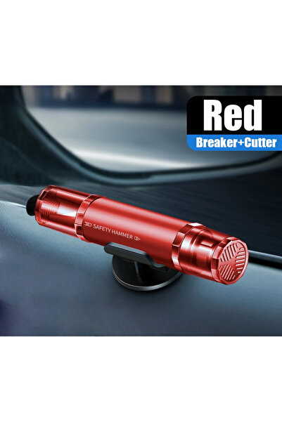 Choice مطرقة أمان للسيارة 2 في 1 لكسر زجاج النوافذ الحمراء، قاطع حزام الأمان،...