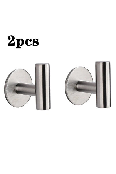 Choice Sliver-2pc 1/2pcs Stainless Steel Robe Hook Adhesive Wall Hook Towel H...
