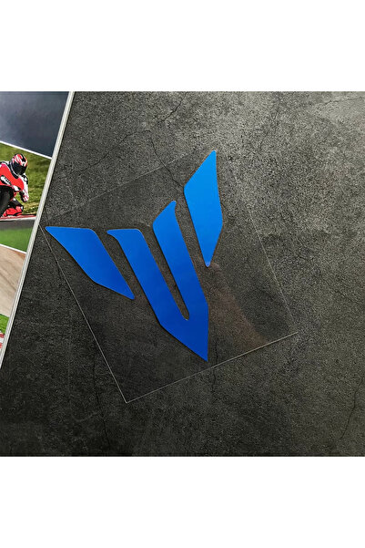 Choice15 Small Blue Refit Reflective Vinyl MT Logo Motorcycle Stickers Body T...