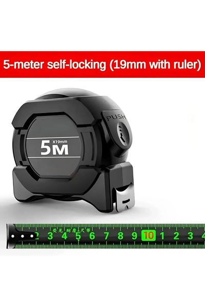 Choice3 شريط قياس ليزري فلورسنت عالي الدقة ذاتي التحديد من ستونجو، بطول 5 أمت...