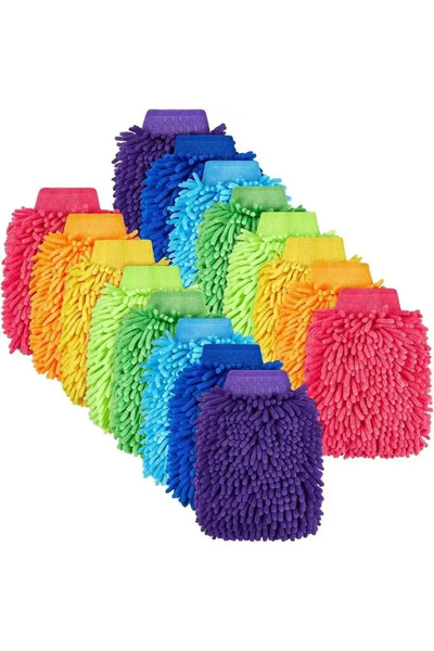Choice 5PCS 55g random color Chenille Microfiber Car Wash Gloves - Super Abso...