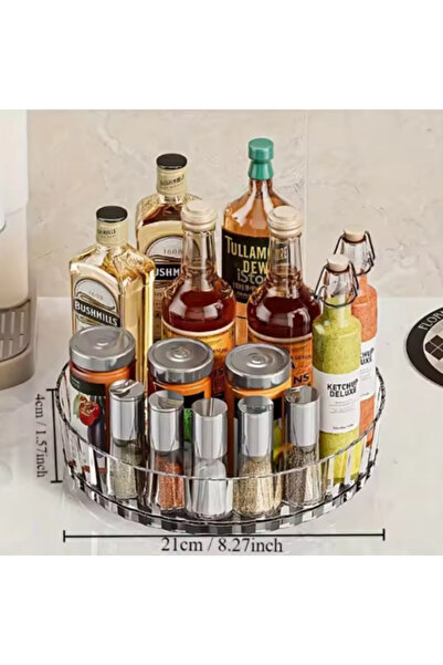 Choice1 clear Multi-Purpose Rotating Rack - Efficient Countertop Storage for ...