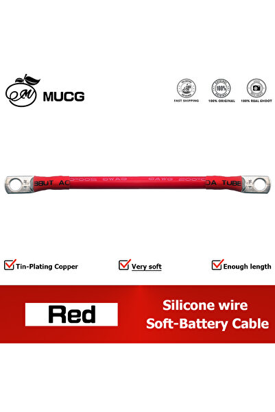 Choice27 20cm M6 - M6 1 AWG JG-Red Very soft Terminal cable Silicone material...