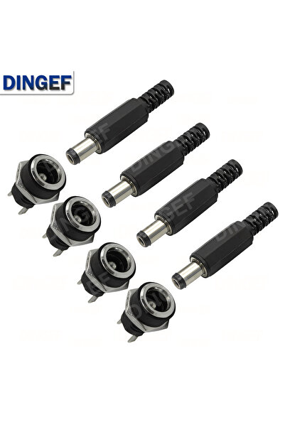 Choice 5 أزواج من المقابس البلاستيكية الذكرية 5.5 × 2.1 مم، 3 أمبير، 12 فولت،...