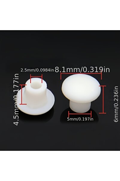 Choice8 100pcs white Wardrobe 5Mm Plastic Hole Plug Furniture Cabinet Hole Pl...