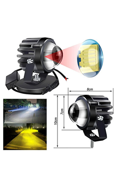 Choice3 مصباحان LED أبيضان للدراجات النارية، مصباح أمامي، مصباح ليزر، مصباح ض...