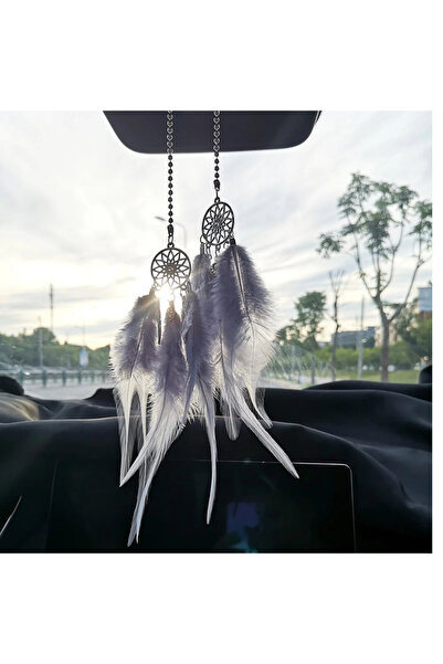 Choice 1Pair Grey 1/2pcs Dream Catcher Car Pendant for Girls Feather Mirror H...