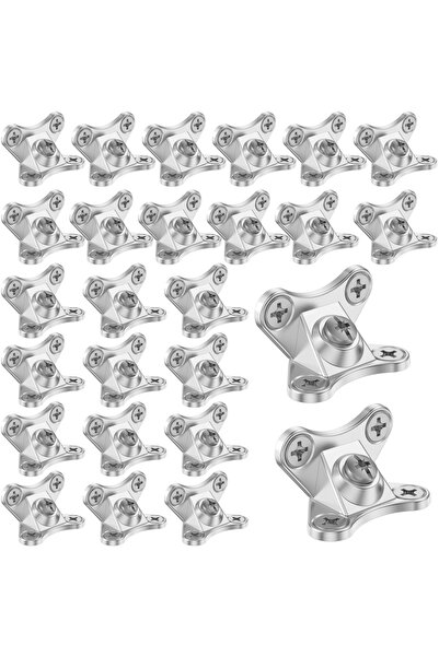 Choice 24 قطعة من دعامات زاوية الفراشة القابلة للفصل، مصنوعة من سبيكة معدنية،...