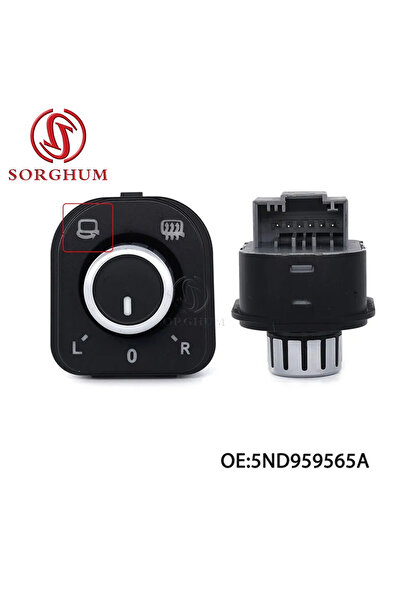 Choice1 5ND959565A-Folding SORGHUM Car RearView Mirror Switch Adjust Knob Hea...