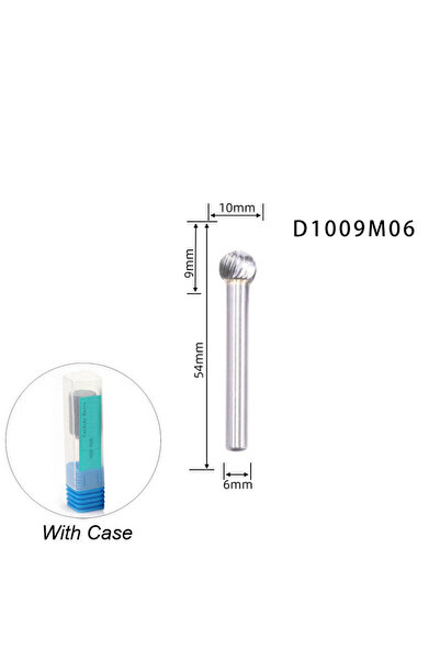 Choice مبرد دوار من كربيد التنجستن برأس كروي 6×10 مم، أدوات نحت القوالب، رأس ...