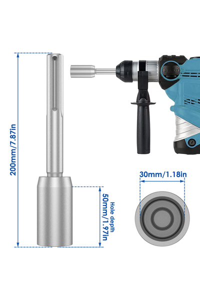 choice2 أداة تركيب قضيب تأريض SDS Plus مقاس 30 مم لأدوات الحفر الدوارة، مصنوع...