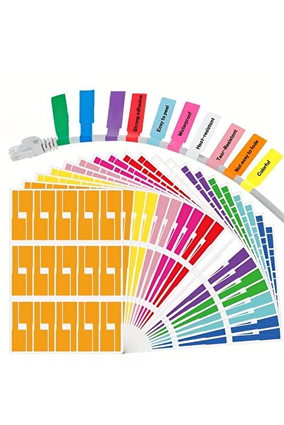Choice 180pcs random color 180 multi-color cable labels - waterproof, tear-re...