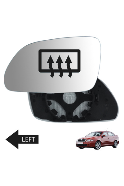 Choice For 2004-2009 Skoda tavia 2 Left Side Wing Mirror Glass Heated Convex