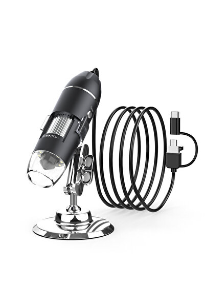 Choice 1600X black RIEVBCAU 1600X Digital Microscope 3in1 Type C USB Professi...