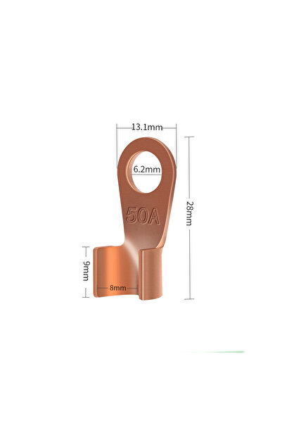 Choice1 10pcs 50A 10/50PCS per OT Terminal Non-Insulated Wire Connector Bare ...