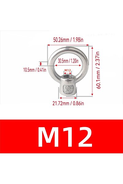 Choice CDM-M12-1Pcs Stainless Steel 304 Japanese Eye Nuts M6 M8 M10 M12 M16 L...