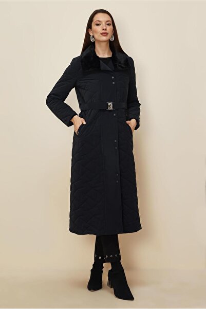 Alvina Belted Quilted Coat 90634