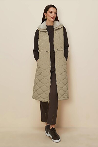 Alvina Waist-Tieded Quilted Vest 45273