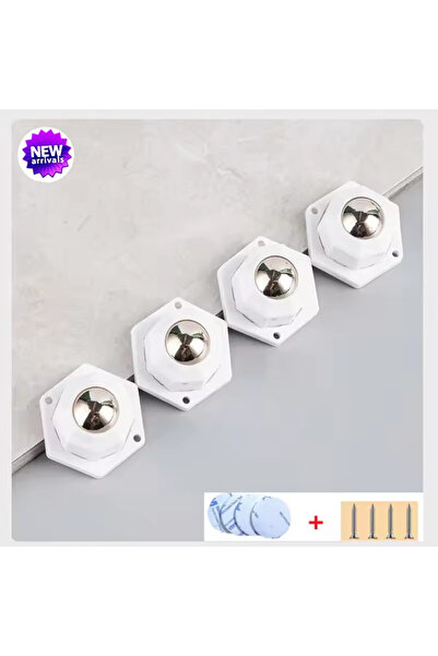 Choice1 4Pc white Steel Ball 4Pcs Furniture Casters Wheels 200Kg Heavy Duty U...