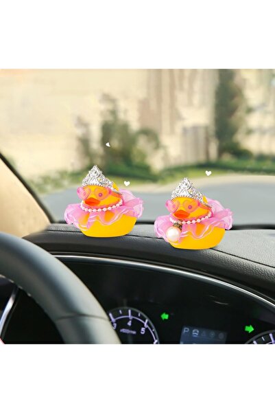 Choice Pearl Chain Car Duck Decoration Cute Car Accessories Car Ducks for Das...